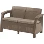 Dārza dīvāns divvietīgs Corfu Love Seat bēšs Dārza dīvāns divvietīgs Corfu Love Seat bēšs