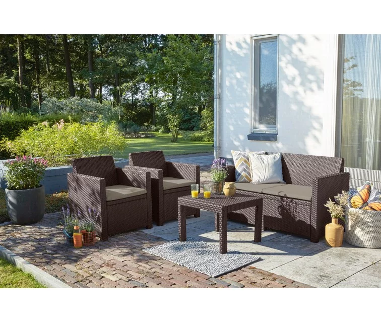 Garden furniture set Alabama Set brown Garden furniture set Alabama Set brown