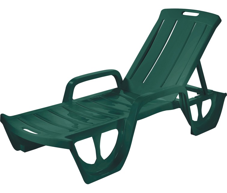 ( SASKRĀPĒTS ) Sauļošanās krēsls Florida tumši zaļš