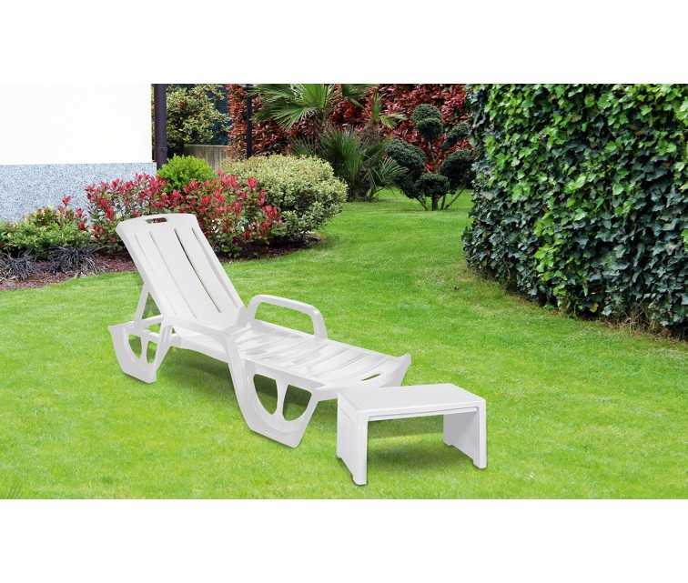 Sun lounger Florida white