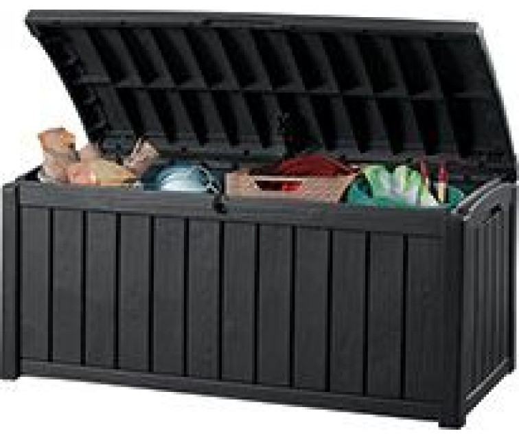 Garden storage box / bench Glenwood Storage Box 390 L - grey