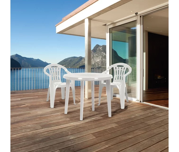 Plastikinė kėdė 4living Curver Mallorca Graphite, tamsiai pilka Plastikinė kėdė 4living Curver Mallorca Graphite, tamsiai pilka