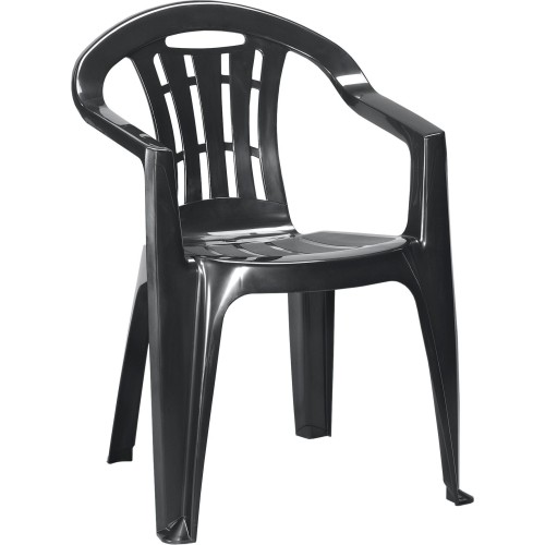 Plastikinė kėdė 4living Curver Mallorca Graphite, tamsiai pilka Plastikinė kėdė 4living Curver Mallorca Graphite, tamsiai pilka