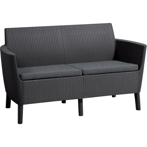 Dārza dīvāns divvietīgs Salemo 2 Seater Sofa pelēks Dārza dīvāns divvietīgs Salemo 2 Seater Sofa pelēks