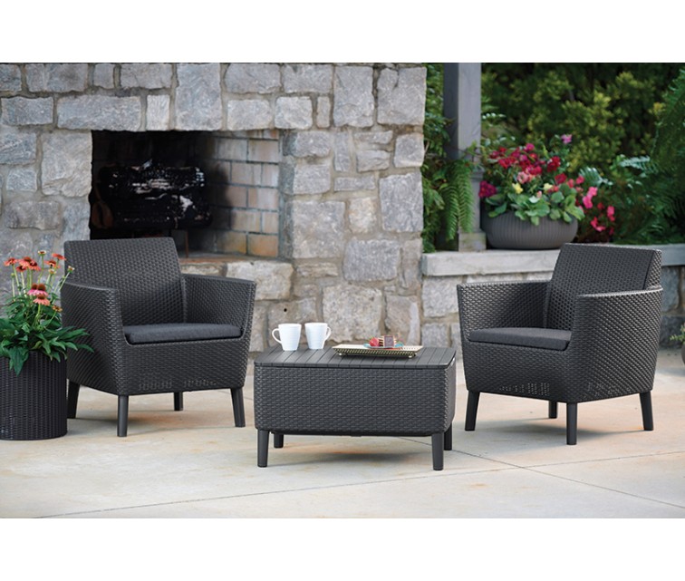 Garden chairs 2pcs. Salemo Duo grey