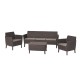 Dārza mēbeļu komplekts Salemo 3 Seater Set brūns Dārza mēbeļu komplekts Salemo 3 Seater Set brūns