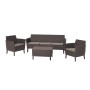 Garden furniture set Salemo 3 Seater Set brown