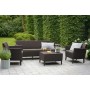 Garden furniture set Salemo 3 Seater Set brown