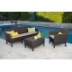 Dārza mēbeļu komplekts Salemo 3 Seater Set brūns Dārza mēbeļu komplekts Salemo 3 Seater Set brūns