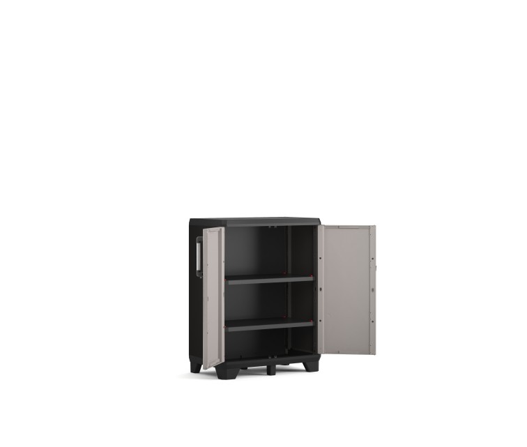 Skapis Pro Base Cabinet 68x39x90cm pelēks/melns