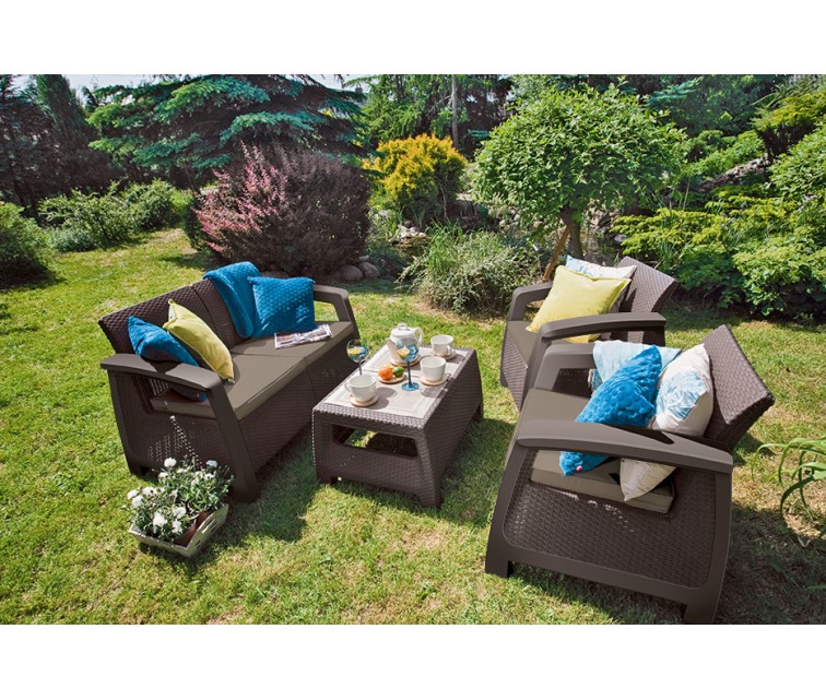 Garden furniture set Bahamas Set brown