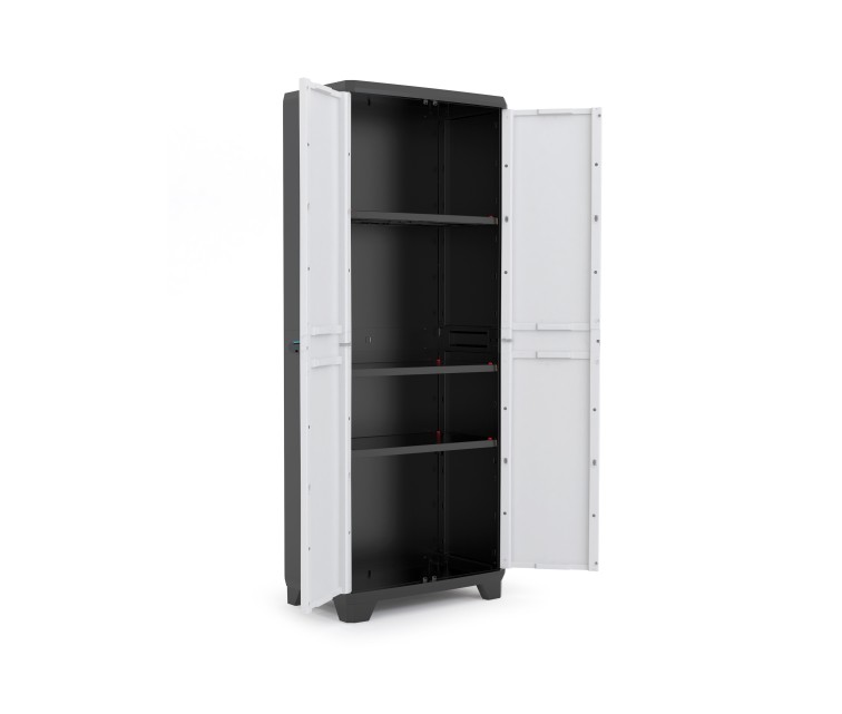 Skapis Linear Tall Cabinet 68x39x173cm melns/pelēks/tumši zils