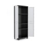 Skapis Linear Tall Cabinet 68x39x173cm melns/pelēks/tumši zils