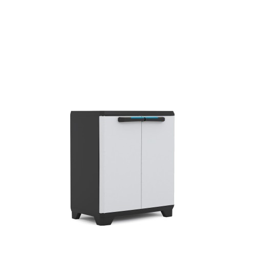 Spintelė Linear Base Cabinet, juoda/balta