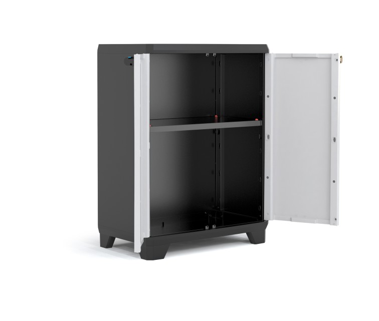 Skapis Linear Base Cabinet 68x39x90cm melns/pelēks/tumši zils