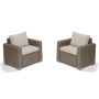 Garden chairs 2pcs. California beige