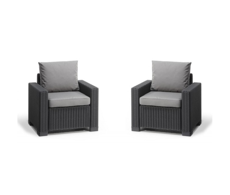 Garden chairs 2pcs. California grey