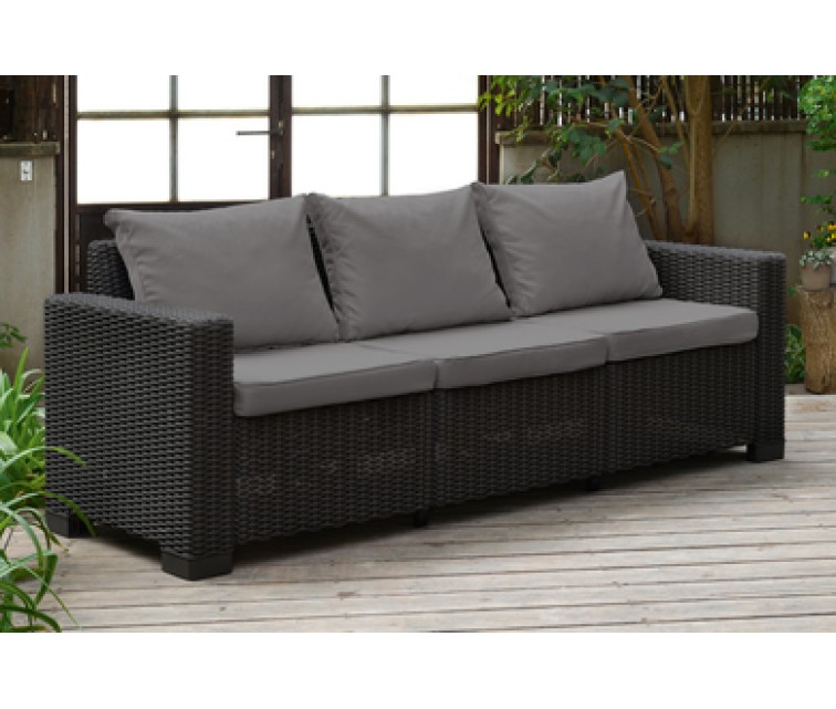 Garden sofa California 3 Seater Sofa brown