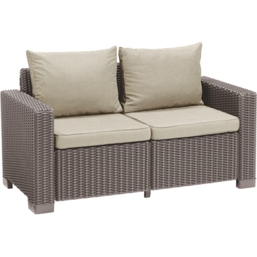 Dārza dīvāns divvietīgs California 2 Seater Sofa bēšs Dārza dīvāns divvietīgs California 2 Seater Sofa bēšs