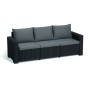 Садовый диван трехместный California 3 Seater Sofa серый