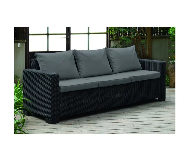 Garden sofa California 3 Seater Sofa grey Garden sofa California 3 Seater Sofa grey