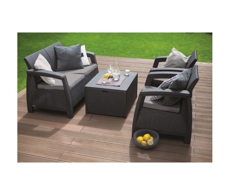 Garden furniture set Corfu Box Set grey