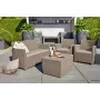 Garden furniture set Mia Set with cushion box beige Garden furniture set Mia Set with cushion box beige