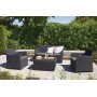 Garden furniture set Mia Set with cushion box grey