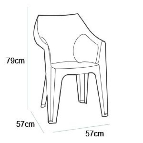 Sodo kėdė Dante Low Back, ruda Sodo kėdė Dante Low Back, ruda