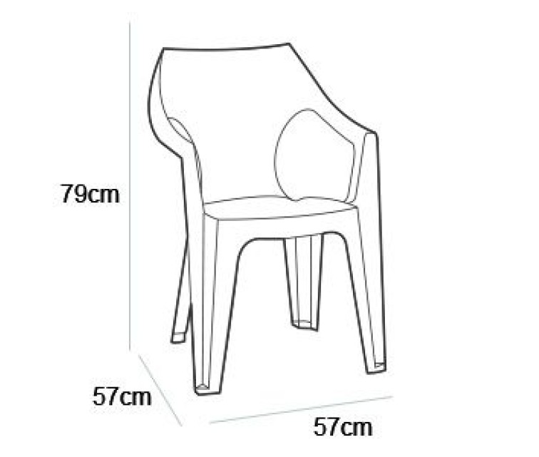 Garden chair Dante Low Back brown