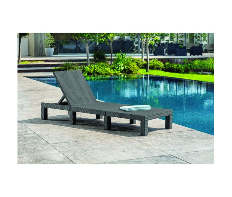 Daytona Deluxe sun lounger grey