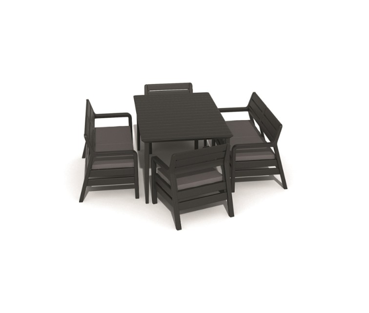 Комплект садовой мебели Delano Set со столом Lima 160 серый