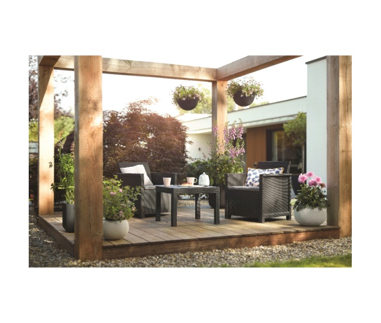 Комплект садовой мебели Elodie Balcony Set со столом Классический серый