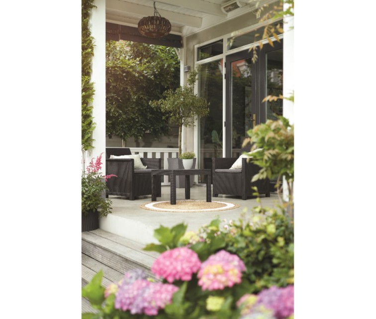 Комплект садовой мебели Elodie Balcony Set со столом Классический серый