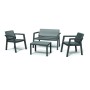 Garden furniture set Emily Patio Set with cushions grey/light grey