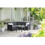 Garden furniture set Elodie 5 Seater Corner with table Classic grey