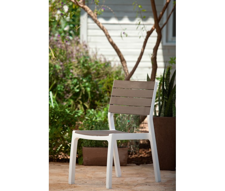 Garden chair Harmony white/beige