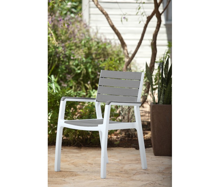 Садовое кресло Harmony Armchair белый / светло-серый