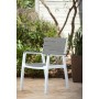 Dārza krēsls Harmony Armchair balts/gaiši pelēks