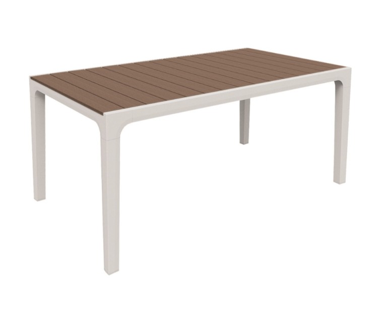 Garden table Harmony white/beige