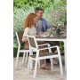 Garden table Harmony white/beige