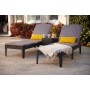 Jaipur sun lounger with cushion grey