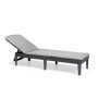 Jaipur sun lounger with cushion grey