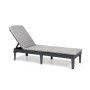 Jaipur sun lounger with cushion grey