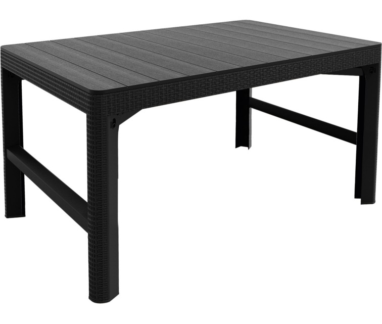 Садовый стол Lyon Rattan Table серый