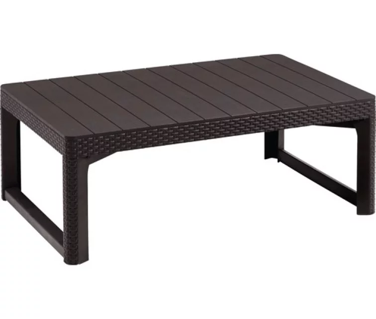 Садовый стол Lyon Rattan Table коричневый Садовый стол Lyon Rattan Table коричневый