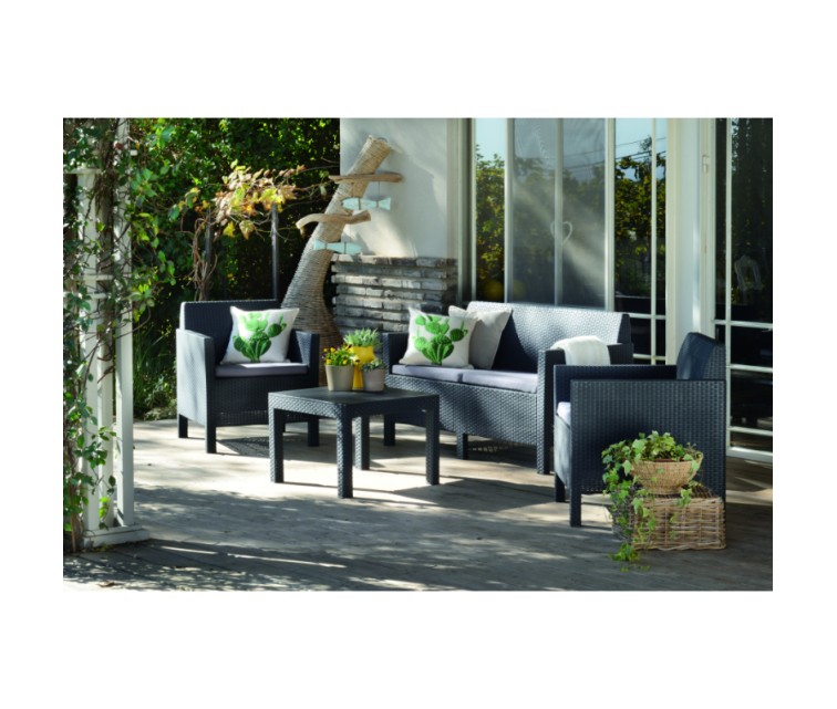 Комплект садовой мебели Orlando Set со столиком серый