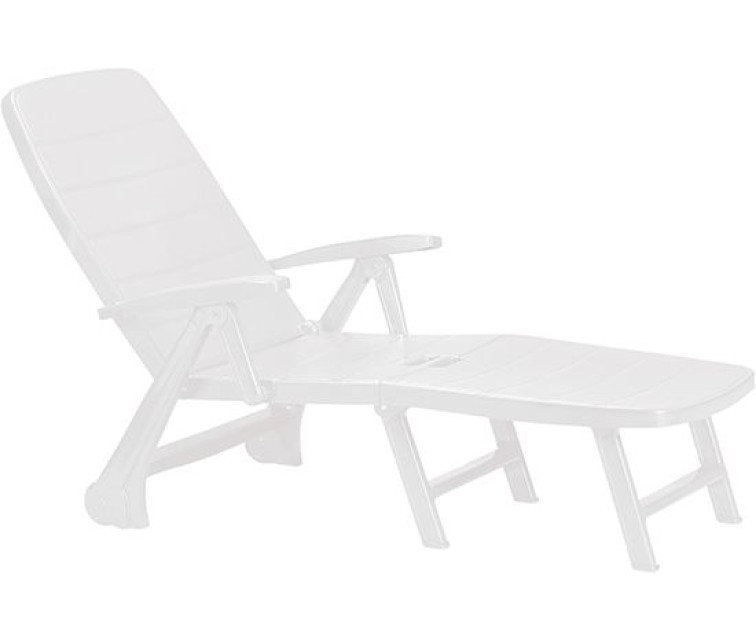 Sun lounger Roma white