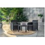 Garden furniture set Rosalie Balcony Set with table Classic grey