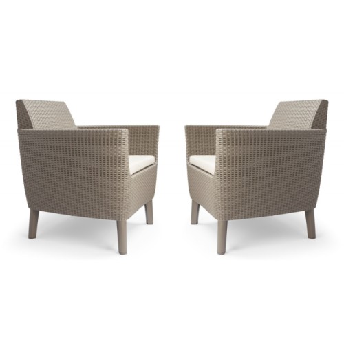 Sodo kėdės 2vnt. Salemo Duo beige spalvos Sodo kėdės 2vnt. Salemo Duo beige spalvos